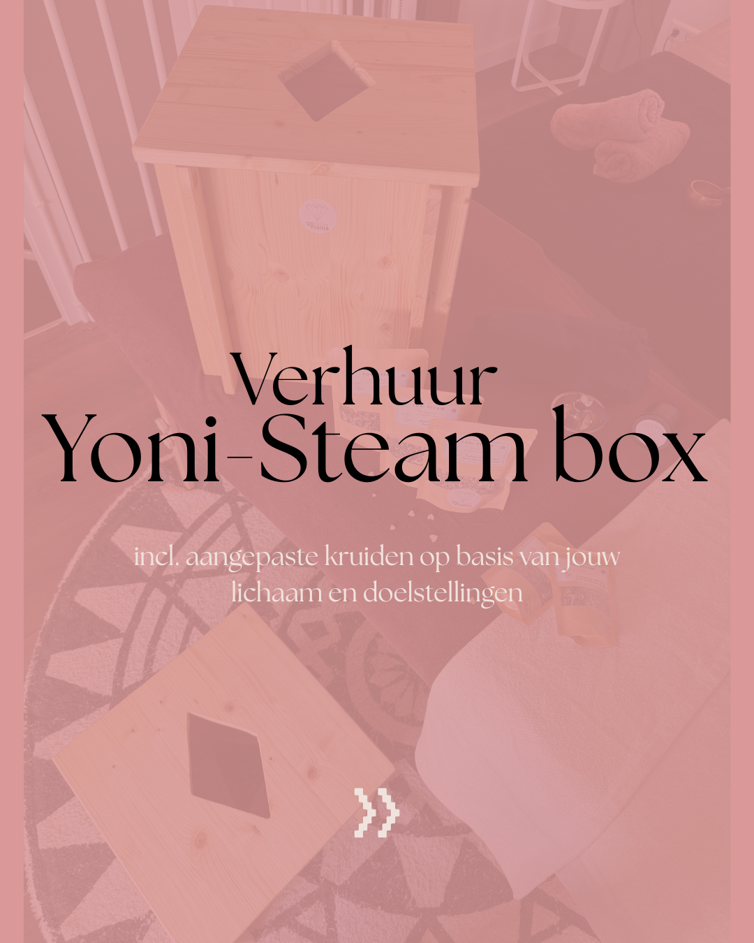 verhuur yoni-steam box inclusief aangepaste kruiden op basis van jouw lichaam en doelstellingen