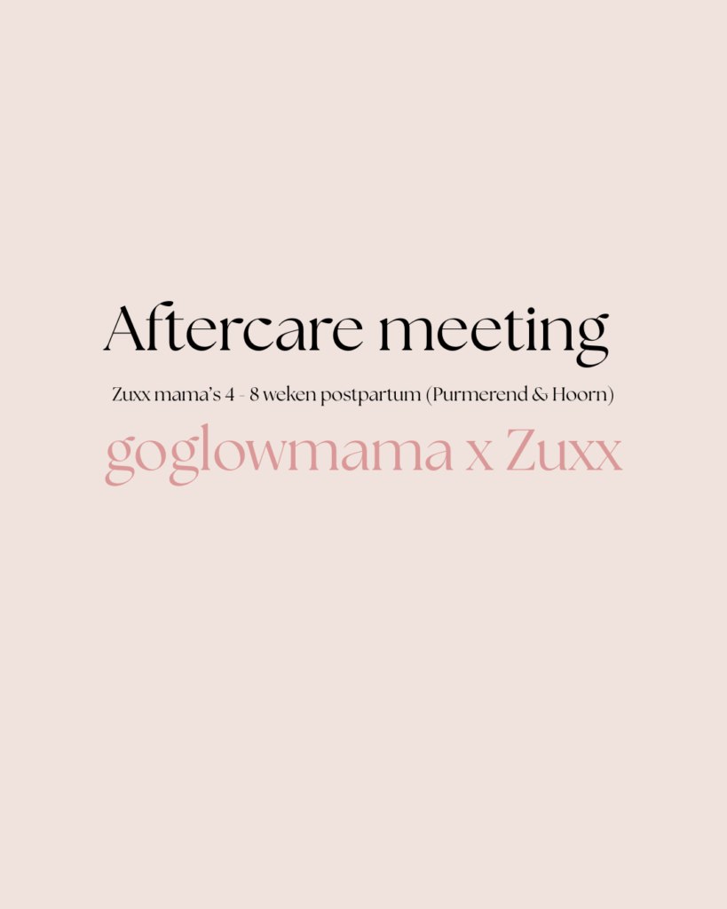 aftercare meeting in samenwerking met zuxx verloskundigen voor mama's die 4-8 weken postpartum zijn